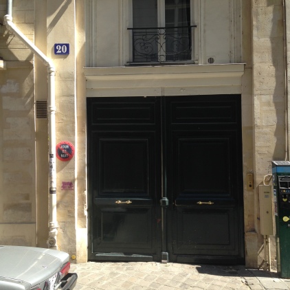 The entrance to Le Corbusier's home through the 1920s in Rue Jacob